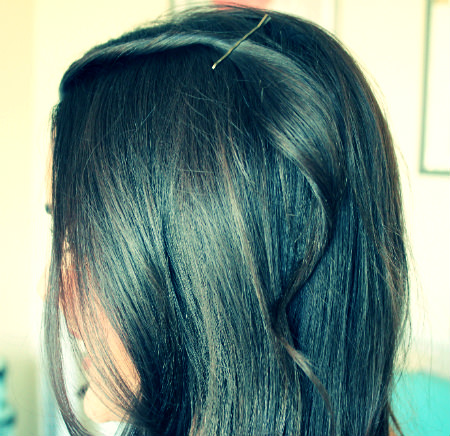 bobby pin twist hairstyle