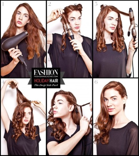 super deep side part hair tutorial