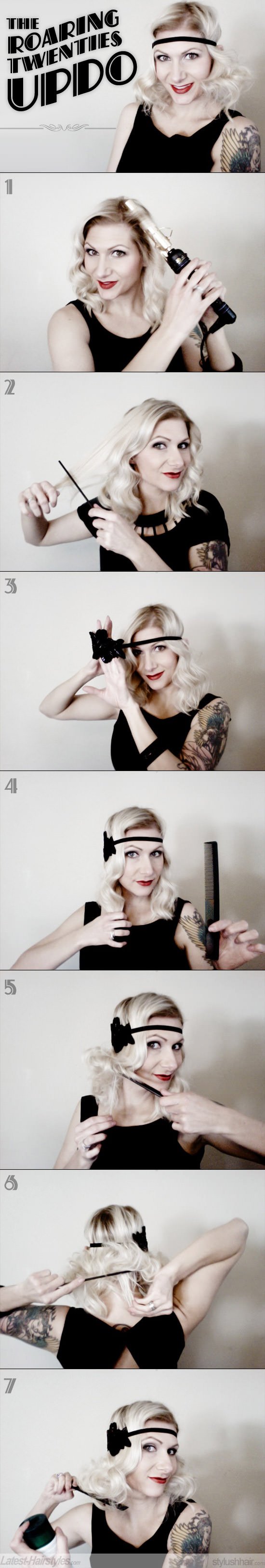  but TWO stunning ways to article of apparel your pilus amongst a chic headband Two Easy Ways To Create H5N1 Vintage Inspired Updo