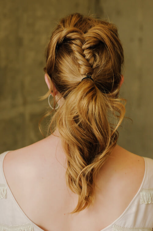 fishtail braided pony