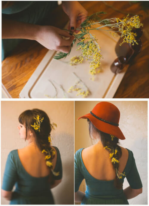 s all the pretty flowers as well as greenery that come upward out to play She Had Flowers In Her Hair: v Floral Inspired Hairstyles