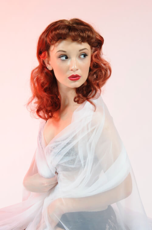 Softly Deconstructed Pin Up Hairstyle