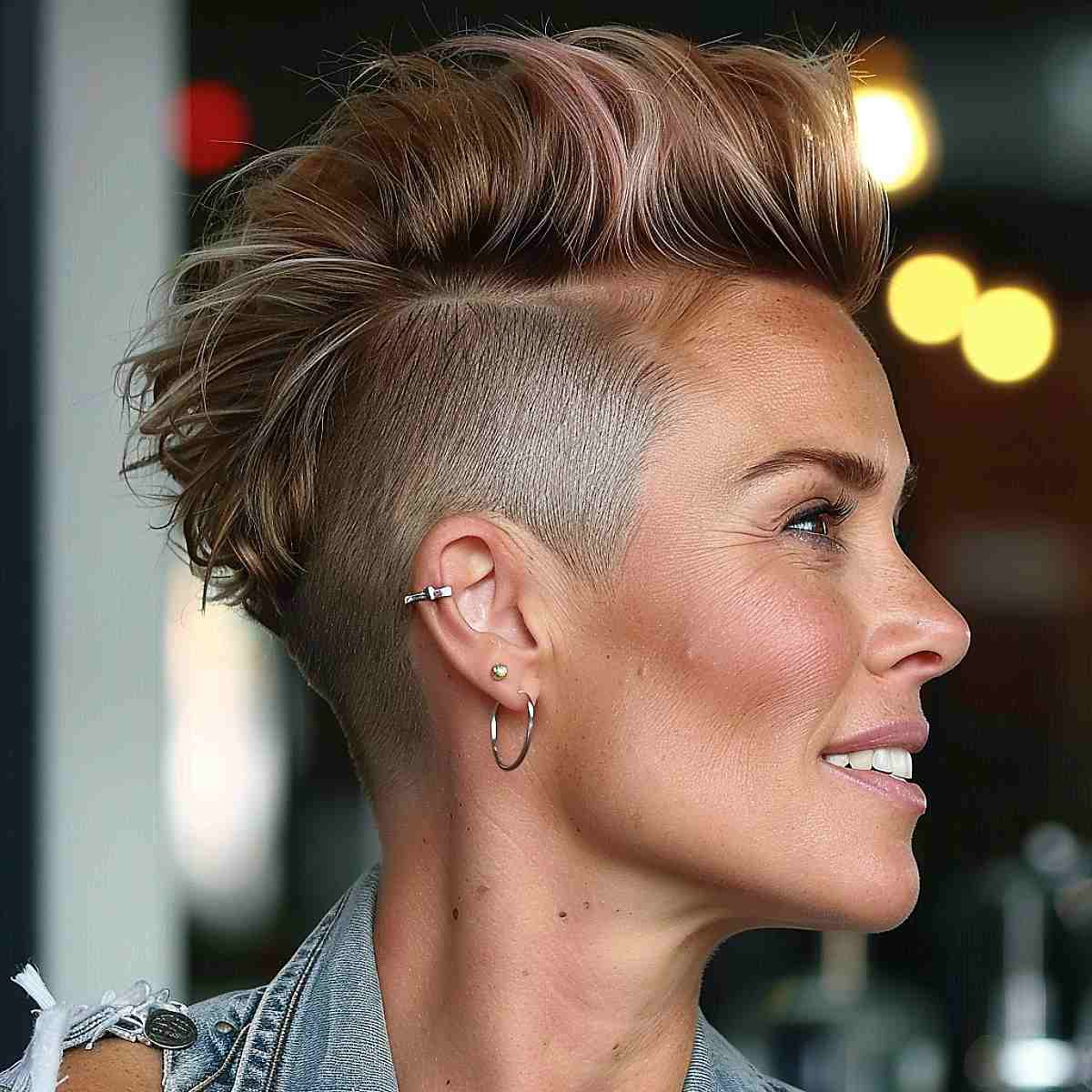 Voluminous Faux Hawk Short Hairstyle