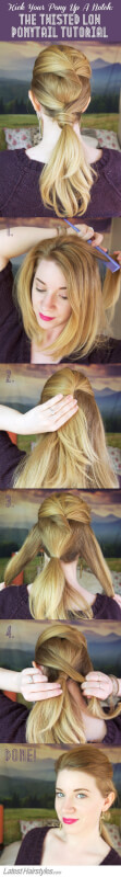 in that place are fancy events where y'all desire something that looks a piffling to a greater extent than Kick Your Pony Up H5N1 Notch: The Twisted Low Ponytail Tutorial
