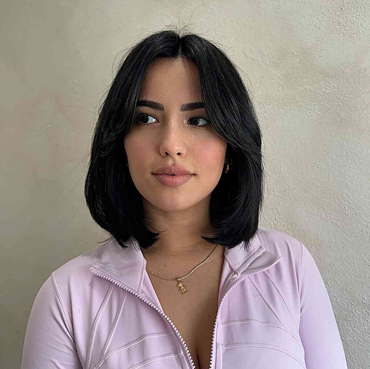 90s Longer Bob with Middle-Parted Bangs