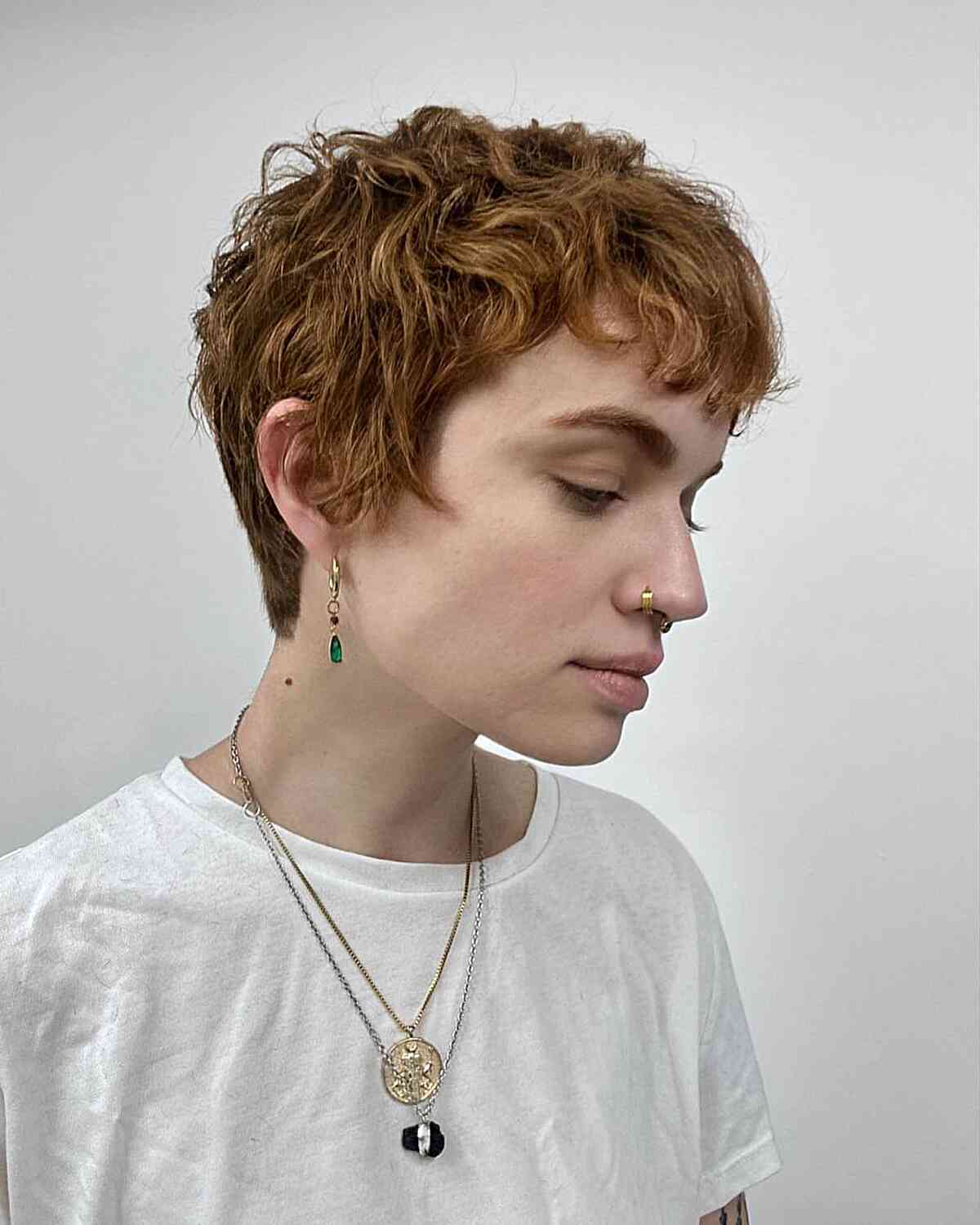 90s Soft Curly Pixie Hair