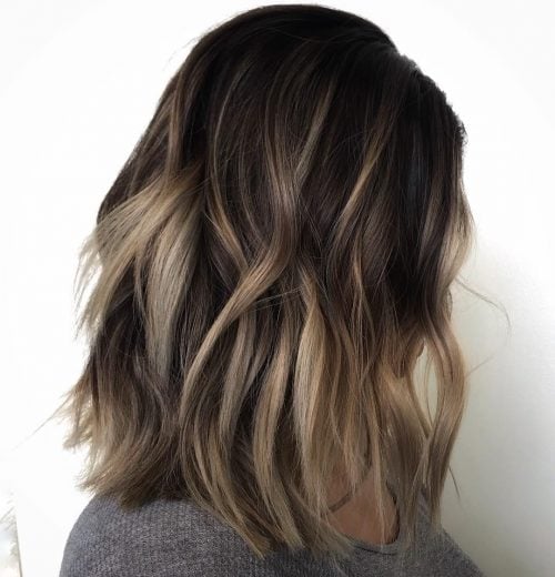 Dark Brown Hair with Ash Blonde Highlights