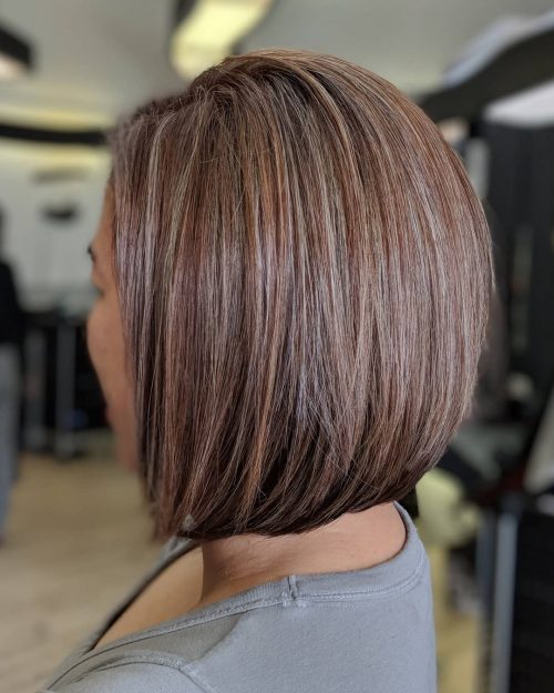 Ash Brown Hair with Silvery-Blonde Highlights