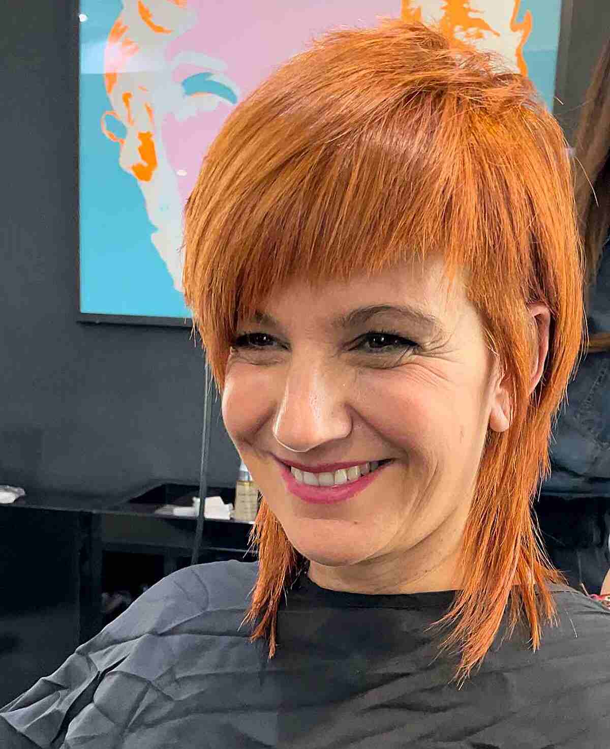 Asymmetric Bangs on a Mullet for 50-Year-Olds