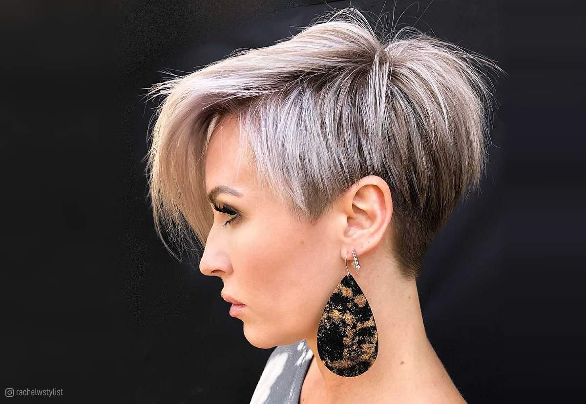 Image of Asymmetrical pixie cut