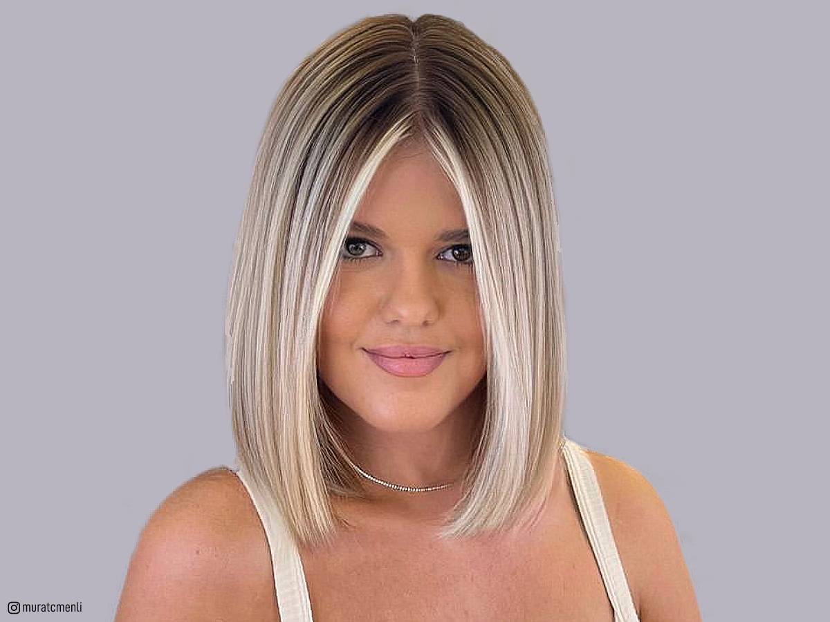 7. Balayage Blonde Lob Haircut - wide 6