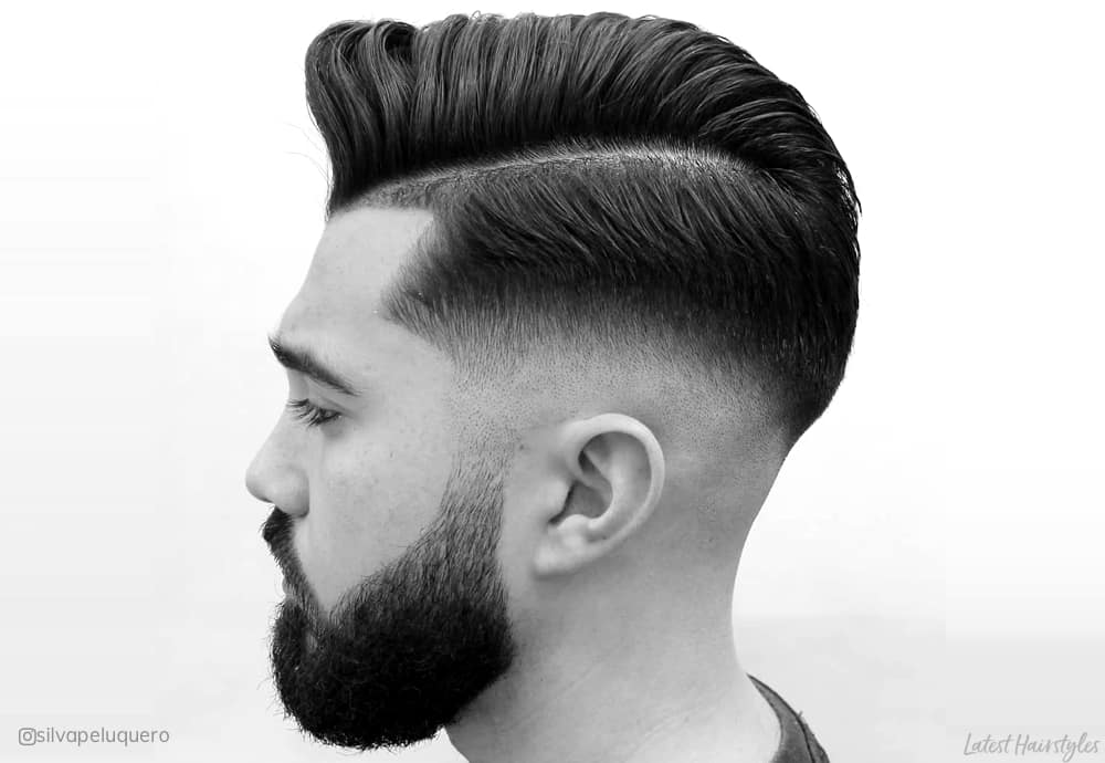 Image of The comb over pretty boy hairstyle black