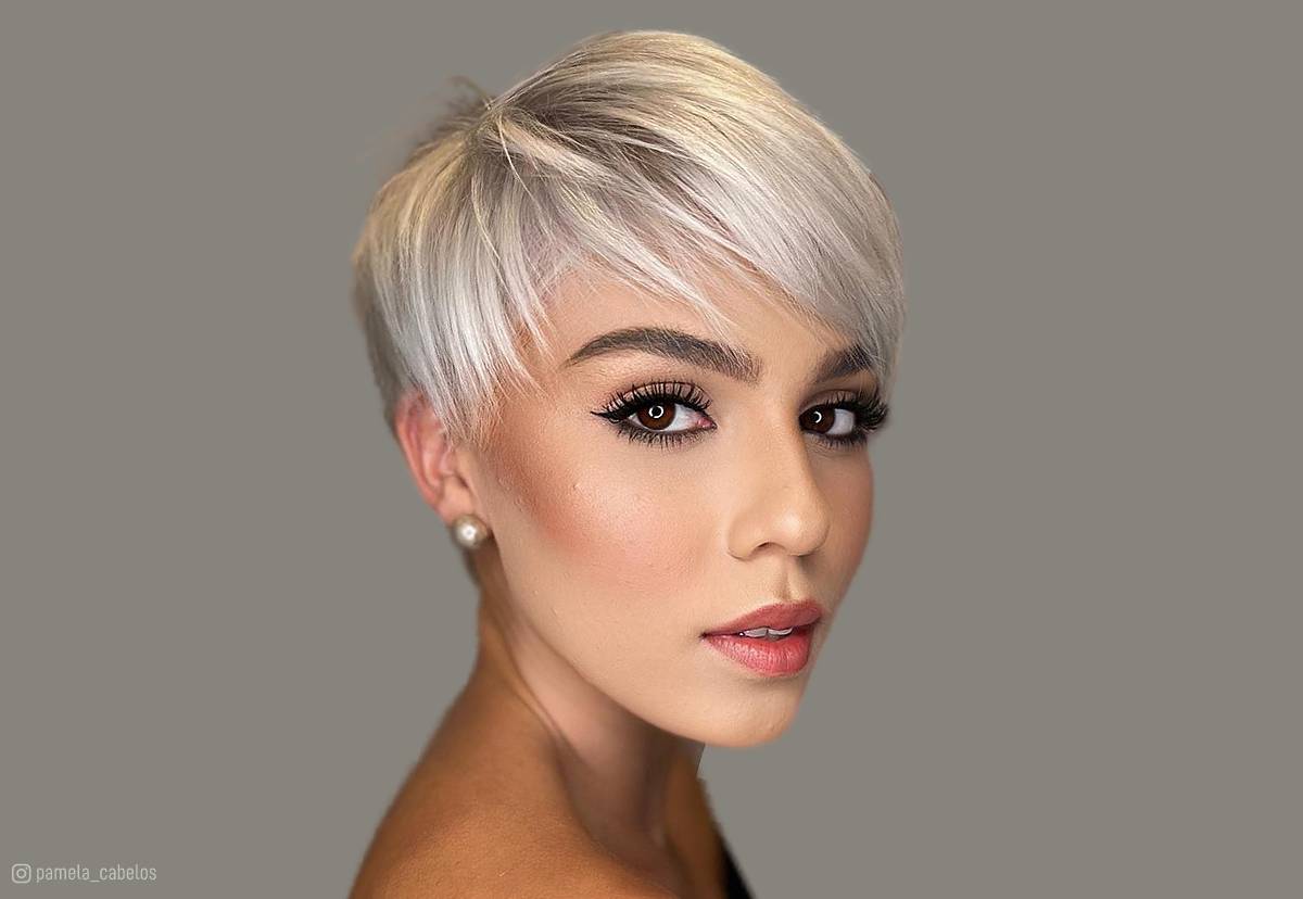 Image of Pixie cut with bangs