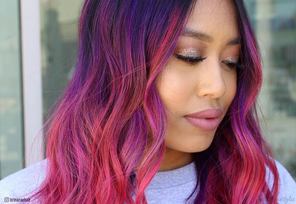 23 Hottest Red Purple Colors (Balayage, Ombres and Highlights)