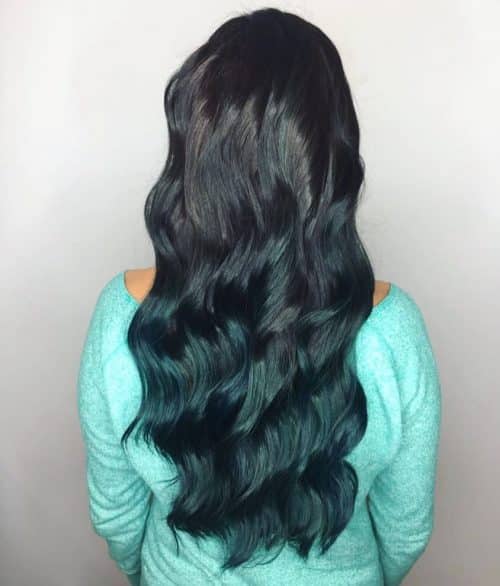 A teal pilus color is a mixture of bluish too light-green colors 23 Incredible Teal Hair Color Ideas You Have to See