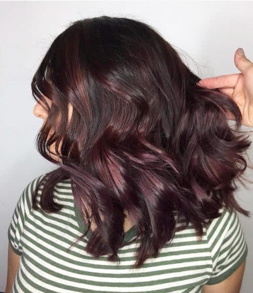 Black cherry pilus is a pilus color that blends nighttime xi Amazing Examples of Black Cherry Hair Colors