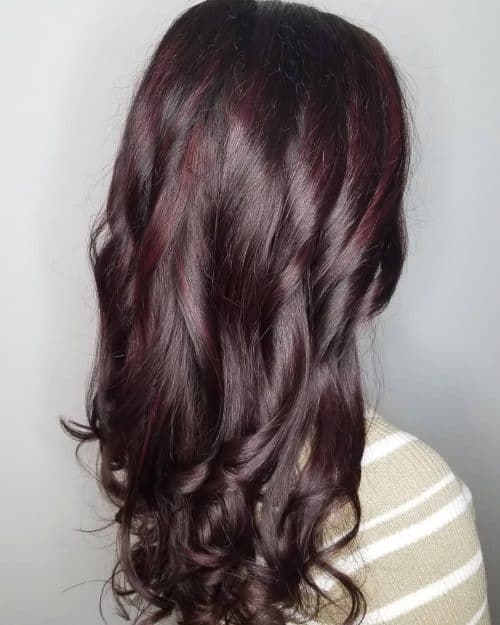 Black cherry pilus is a pilus color that blends nighttime xi Amazing Examples of Black Cherry Hair Colors