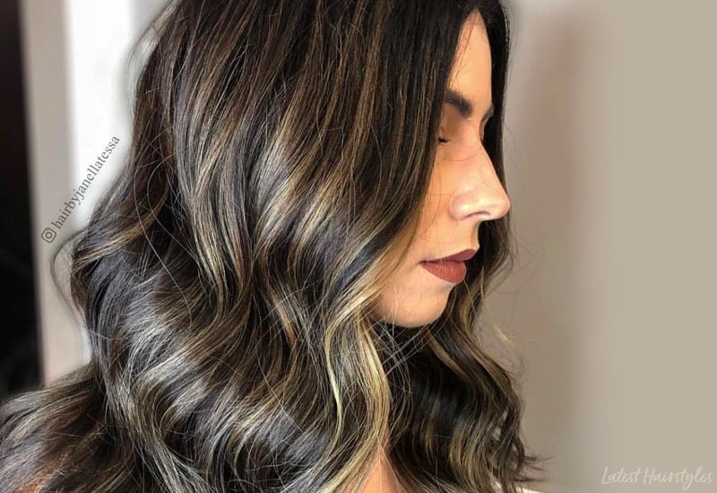 Ombre for dark hair  highlights for black hair  Dark ombre hair Dark  hair with highlights Balayage hair dark