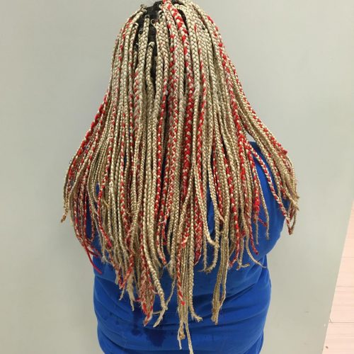 Red box braids are a type of braiding style that divides the pilus into Here are xv Hot Examples of Red Box Braids