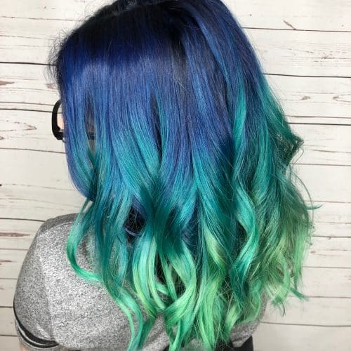 25 Examples of Blue Ombre Hair Colors Trending in 2019
