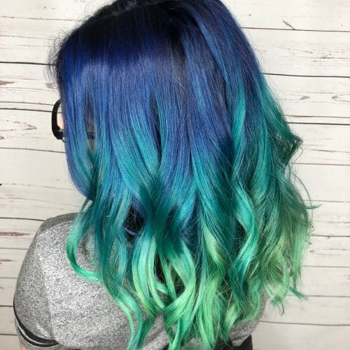 turning blend of bluish tones in addition to natural pilus colors that produces an amazingly contempor 25 Incredible Examples of Blue Ombre Hair Colors
