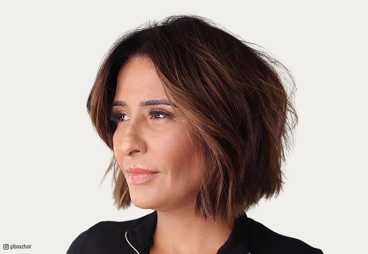 Image of Lob hairstyle for women over 40