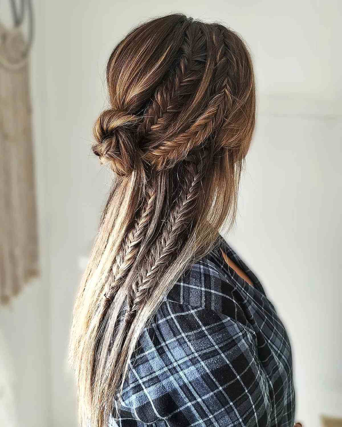 Boho-Inspired Brown and Blonde Hair