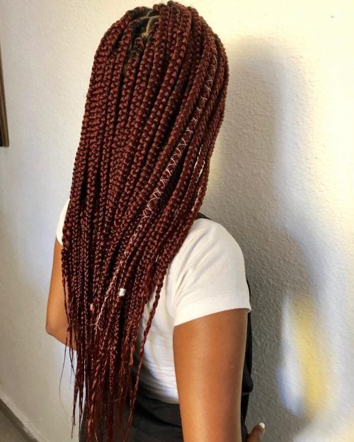 The 13 Hottest Burgundy Box Braids