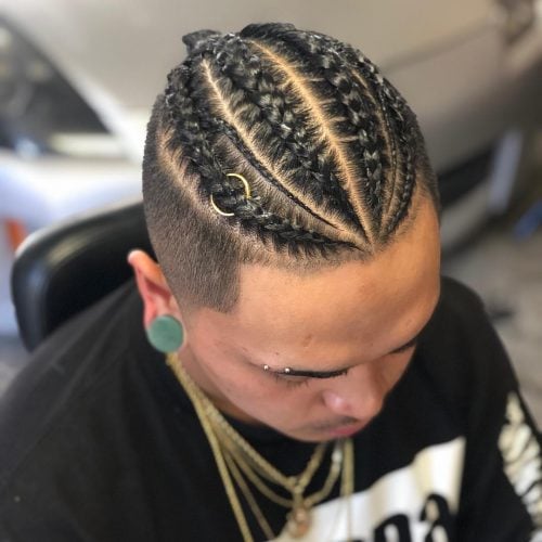 These awesome pictures of braids for men are certain to inspire a fresh novel hairstyle for yous 27 Braids for Men – The ‘Man Braid’