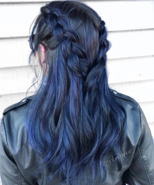 19 Most Amazing Blue Black Hair Color Looks Of 2020