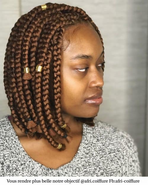 braiding protective style where the braids appear xvi Lit Short Box Braids You Have to See
