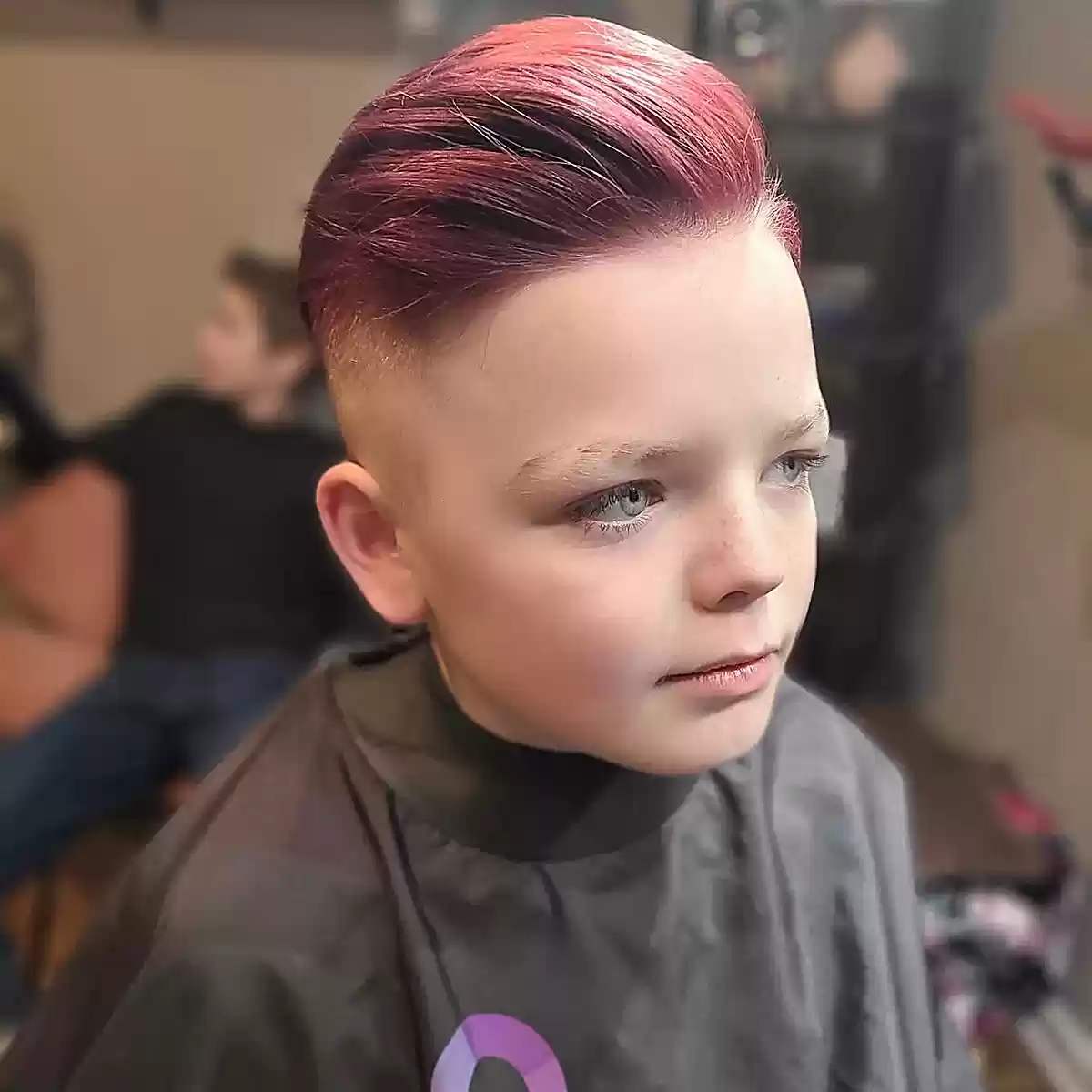 Brushed Back with High Fade Undercut for Cute Boys with Red Hair