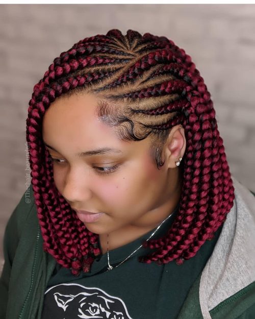 braiding protective style where the braids appear xvi Lit Short Box Braids You Have to See