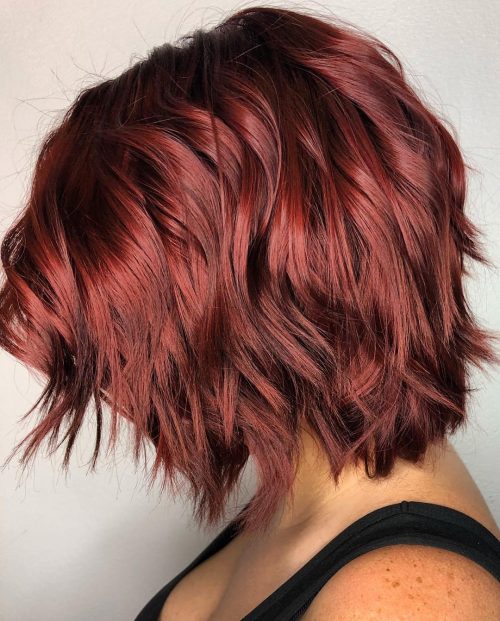 Dark ruby-red pilus transcends the listing of the most pop as well as fashionable fashion colors this yr nineteen Shockingly Pretty Dark Red Hair Color Ideas