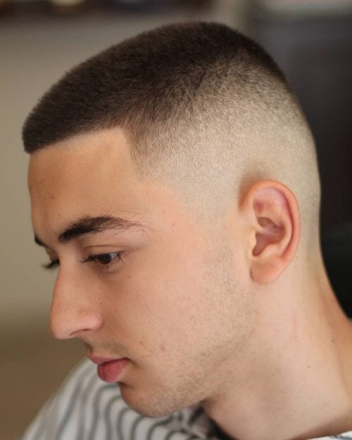 A brusque fade haircut is when the pilus is cutting brusque as well as has a fade that is closed to the ski xix Short Fade Haircut Ideas for a Clean Look