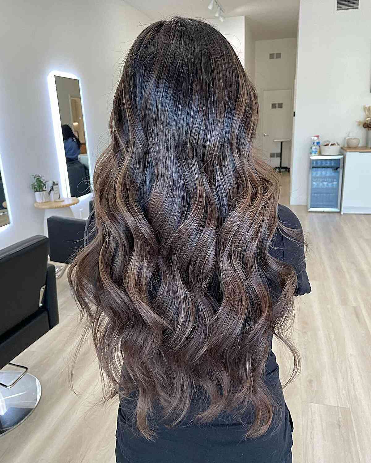 Caramel Highlights on Chocolate Brown Hair