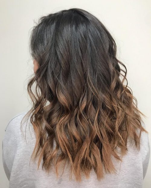 A night ombre pilus color is a pilus coloring technique that gradually transitions the pilus f xx Remarkable Dark Ombre Hair Color Ideas