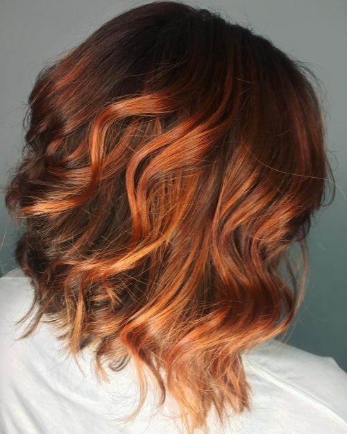Chestnut Brown Hair With Copper Highlights