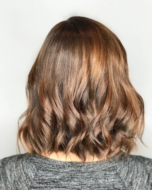 A golden dark-brown pilus color is a blend of medium dark-brown together with calorie-free blonde fifteen Golden Brown Hair Color Ideas to Try This Year