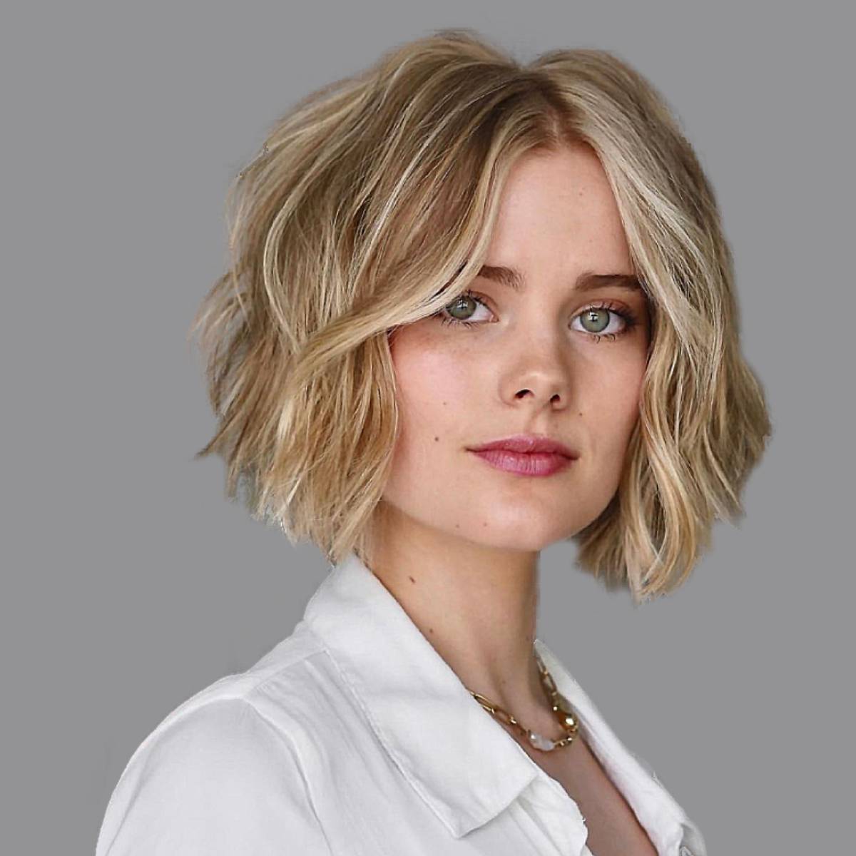 Image of Wavy bob haircut