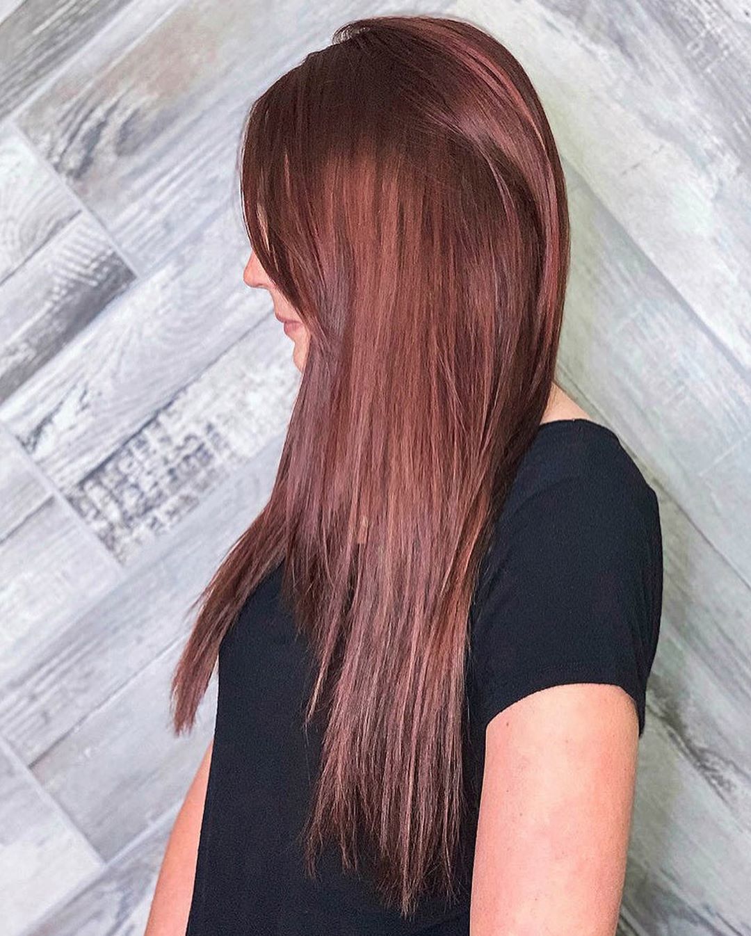 chocolate merlot burgundy hair