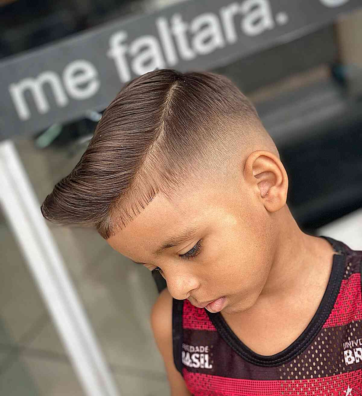Comb Over with Undercut Fade on Young Boys