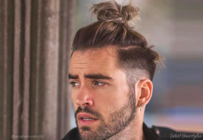 11 Awesome Man Bun Hairstyles With a Fade for 2023 11 Awesome Man Bun Hairstyles With a Fade for 2023