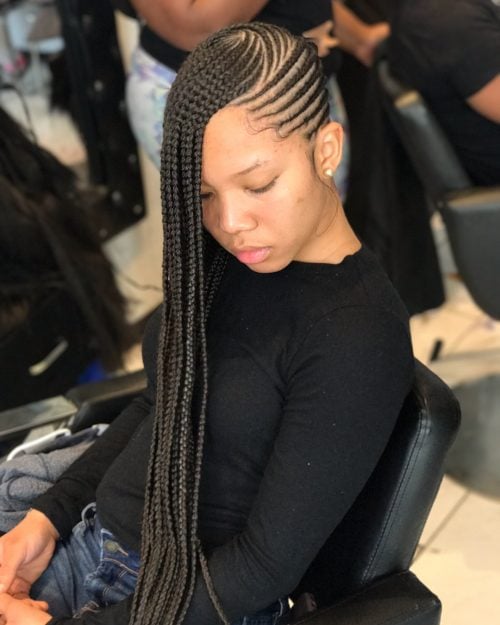 Feed inwards braids are protective braided hairstyles that brand utilization of pilus extensions that are 29 New Feed In Braids To Check Out