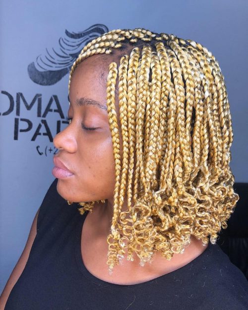 braiding protective style where the braids appear xvi Lit Short Box Braids You Have to See