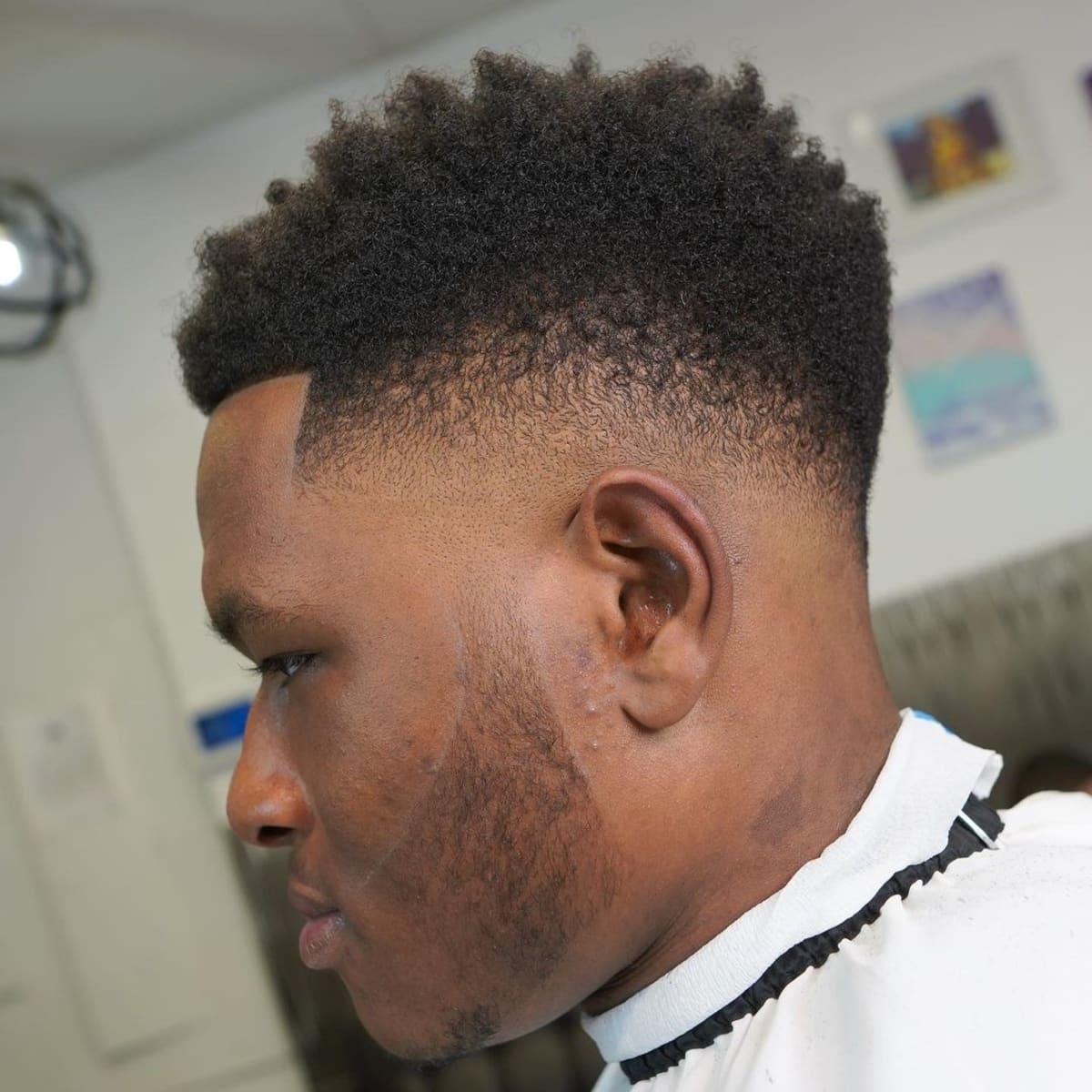 Classic curly drop fade