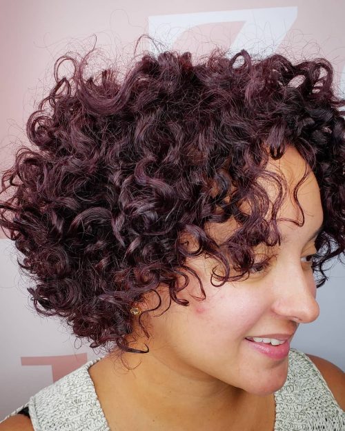 Curly Hair with Yummy Raisin Balayage