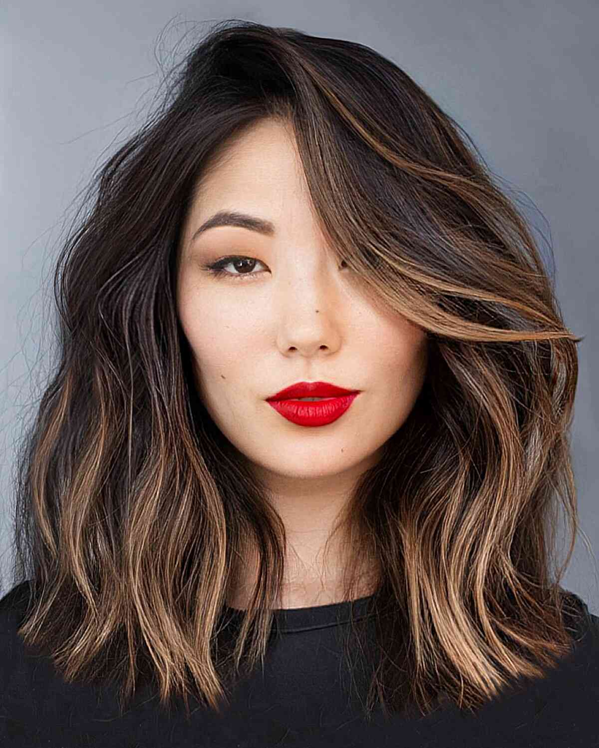 Cute Medium Brown Sugar Hairstyle