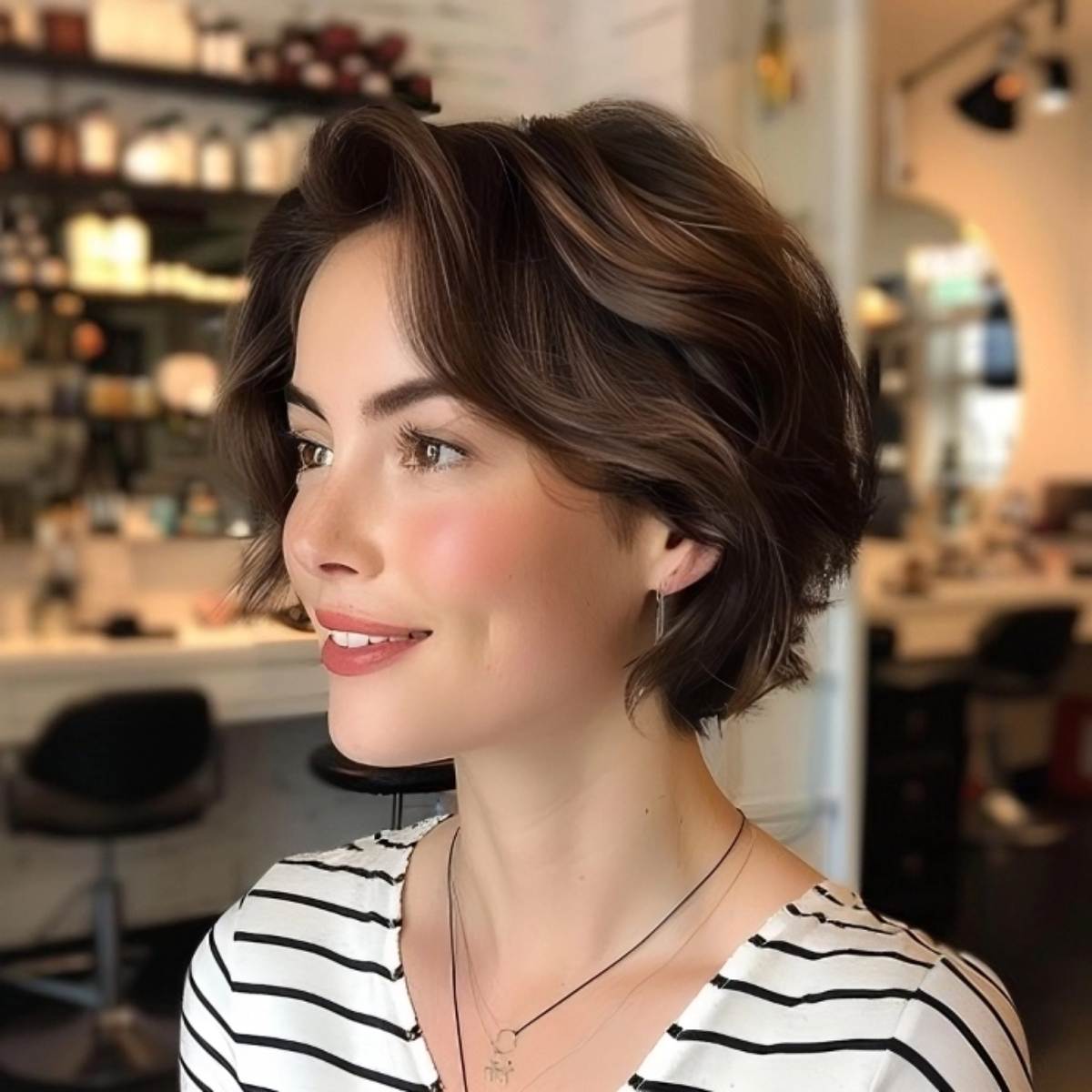 Cute short and chic waves haircut idea