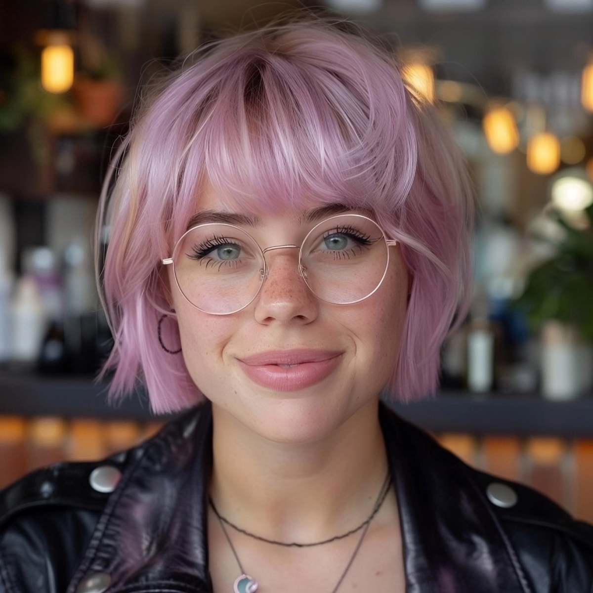 Cute short hair with bangs